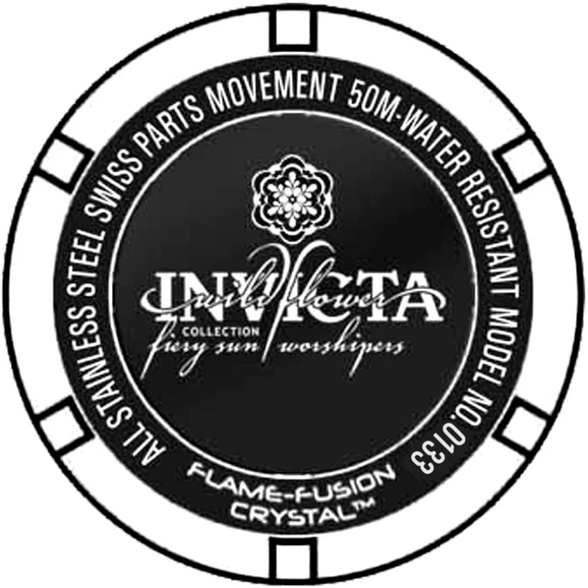 Женские часы Invicta Wildflower Ferryn Swiss Ronda 763 Caliber - 21.5mm, Steel, Gold (0133), цвет: Стальной / Золотой — фото 3