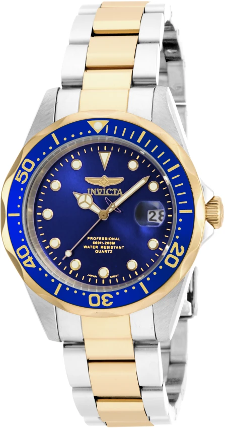 Мужские часы Invicta Pro Diver Watch - 37.5mm, Steel, Gold (17050), цвет: Стальной / Золотой — фото 4