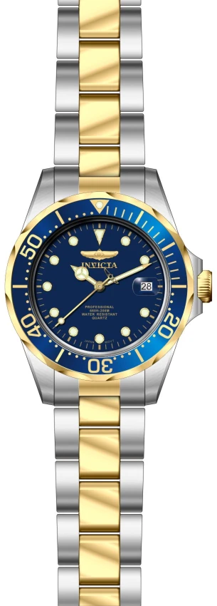 Мужские часы Invicta Pro Diver Watch - 37.5mm, Steel, Gold (17050), цвет: Стальной / Золотой — фото 2