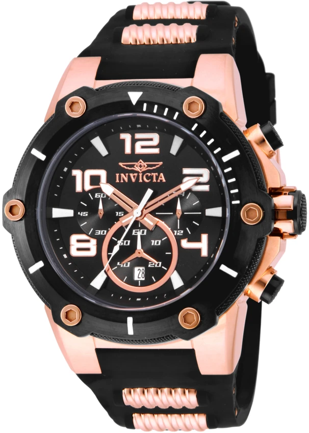 Мужские часы Invicta Speedway - 51.5mm, Rose Gold, Black (ZG-17201), цвет: Золотой / Чёрный — фото 4