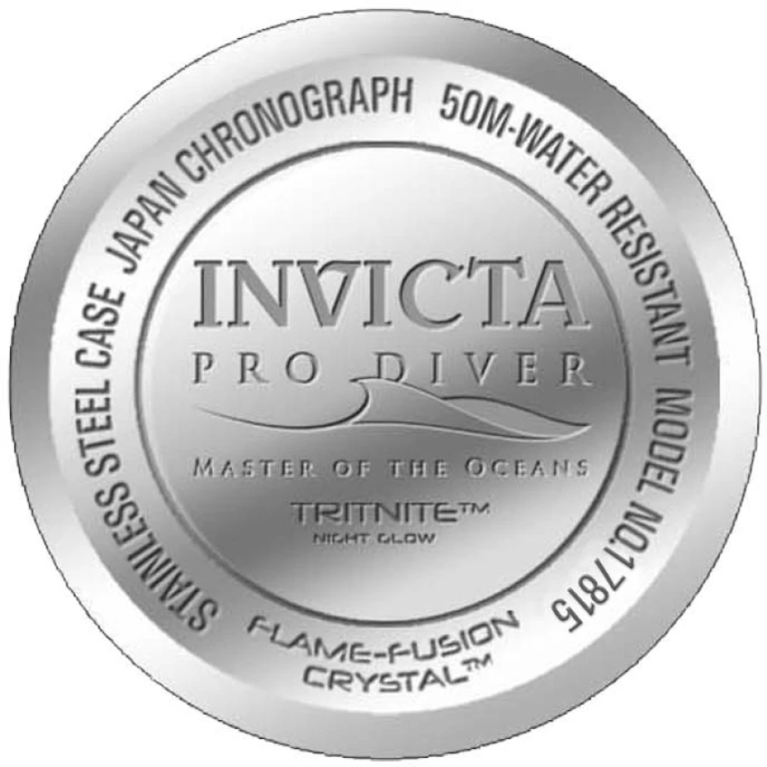 Мужские часы Invicta Pro Diver Hemicrest Watch - 50mm, Black (17815), цвет: Чёрный — фото 3
