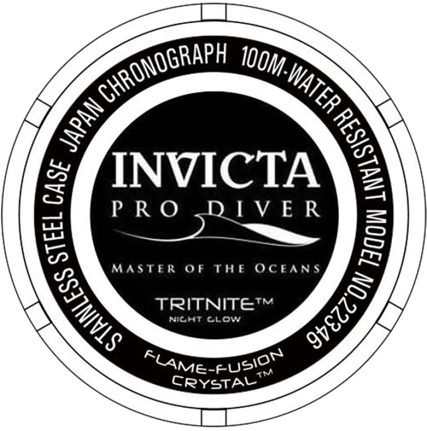 Мужские часы Invicta Pro Diver Scuba Watch - 50mm, Black, Gold (ZG-22346), цвет: Чёрный / Золотой — фото 3