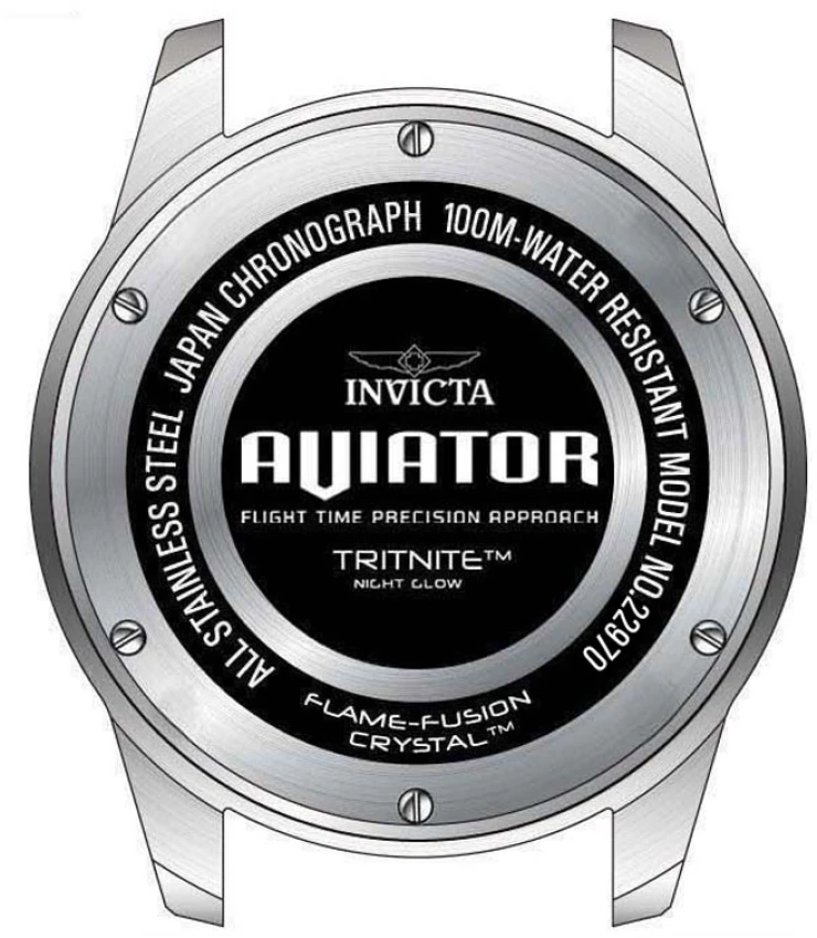 Мужские часы Invicta Aviator Watch - 48mm, Steel (ZG-22970), цвет: Стальной — фото 3