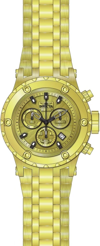 Мужские часы Invicta Subaqua Deltrix Swiss Ronda Z60 Caliber Watch - 52mm, Gold (23920), цвет: Золотой — фото 3