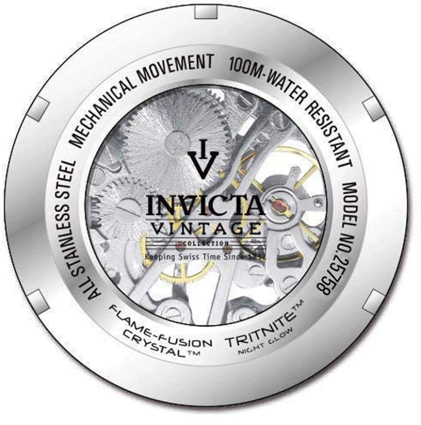 Мужские часы Invicta Vintage Automatic Watch - 45mm, Steel (25758), цвет: Стальной — фото 3
