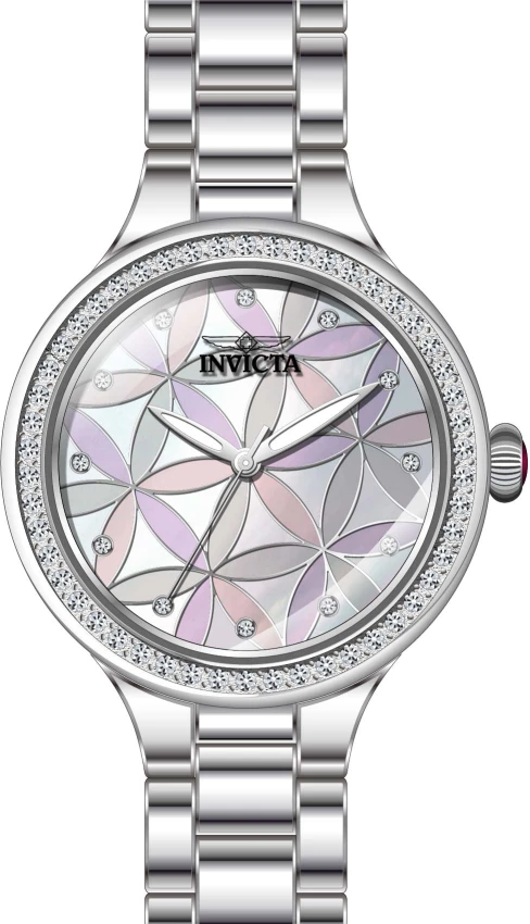 Женские часы Invicta Wildflower Watch w/ Mother of Pearl Dial - 34mm, Steel (28823), цвет: Стальной — фото 2