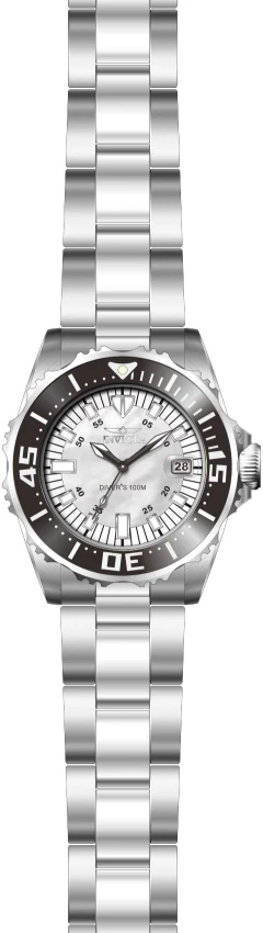 Женские часы Invicta Pro Diver Swiss Ronda 585 Caliber Watch w/ Mother of Pearl Dial - 30mm, Steel (ZG-2958), цвет: Стальной — фото 2