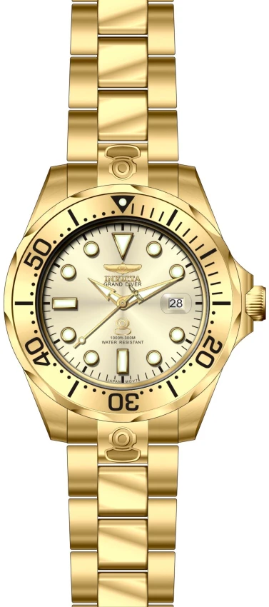 Мужские часы Invicta Grand Diver Deep Garrison Automatic Watch - 47mm. Gold (3051), цвет: Золотой — фото 2