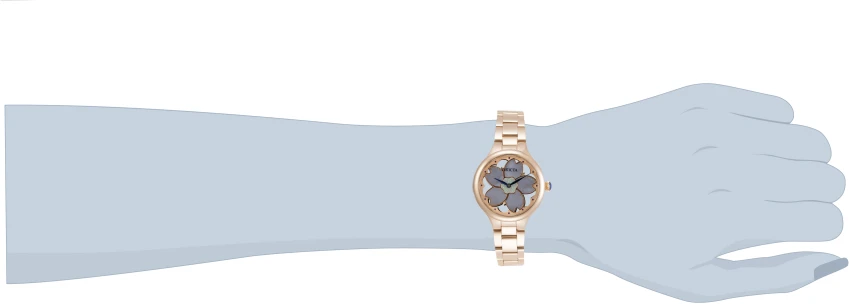 Женские часы Invicta Wildflower Watch w/ Mother of Pearl Dial - 35mm, Rose Gold (32084), цвет: Золотой — фото 5