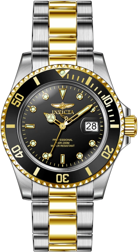 Мужские часы Invicta Pro Diver Watch - 40mm, Steel, Gold (37158), цвет: Стальной / Золотой — фото 2