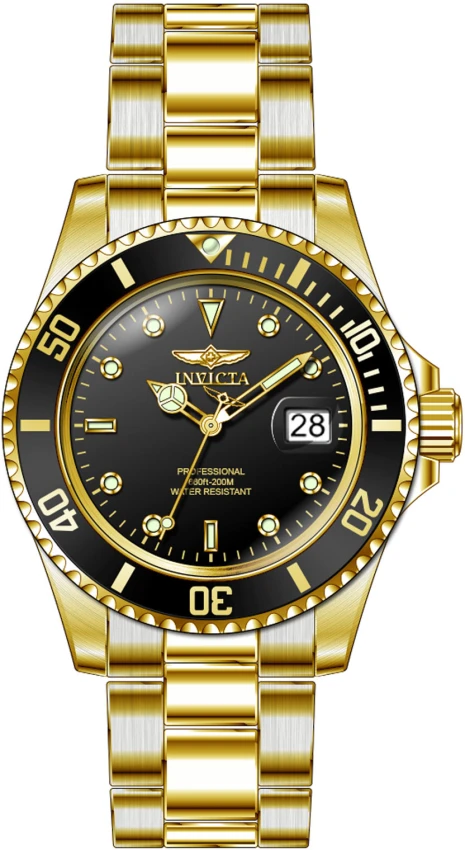 Мужские часы Invicta Pro Diver Watch - 40mm, Gold (37160), цвет: Золотой — фото 2