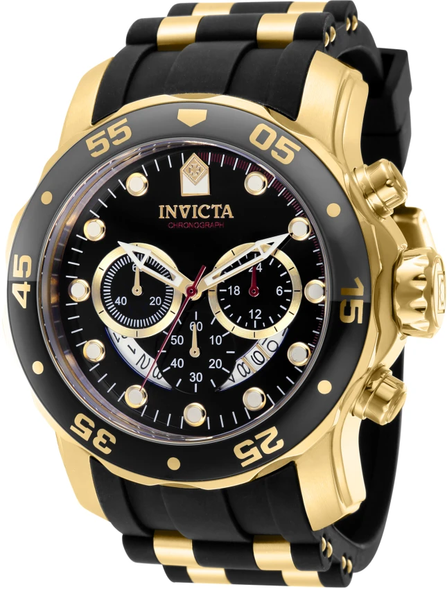 Мужские часы Invicta Pro Diver Scuba Watch - 48mm, Gold, Black (ZG-37228), цвет: Золотой / Чёрный — фото 4