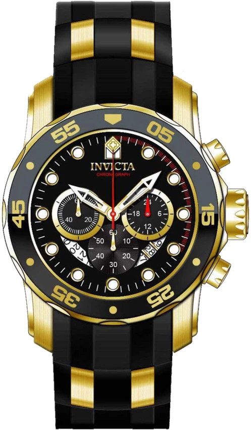 Мужские часы Invicta Pro Diver Scuba Watch - 48mm, Gold, Black (ZG-37228), цвет: Золотой / Чёрный — фото 2