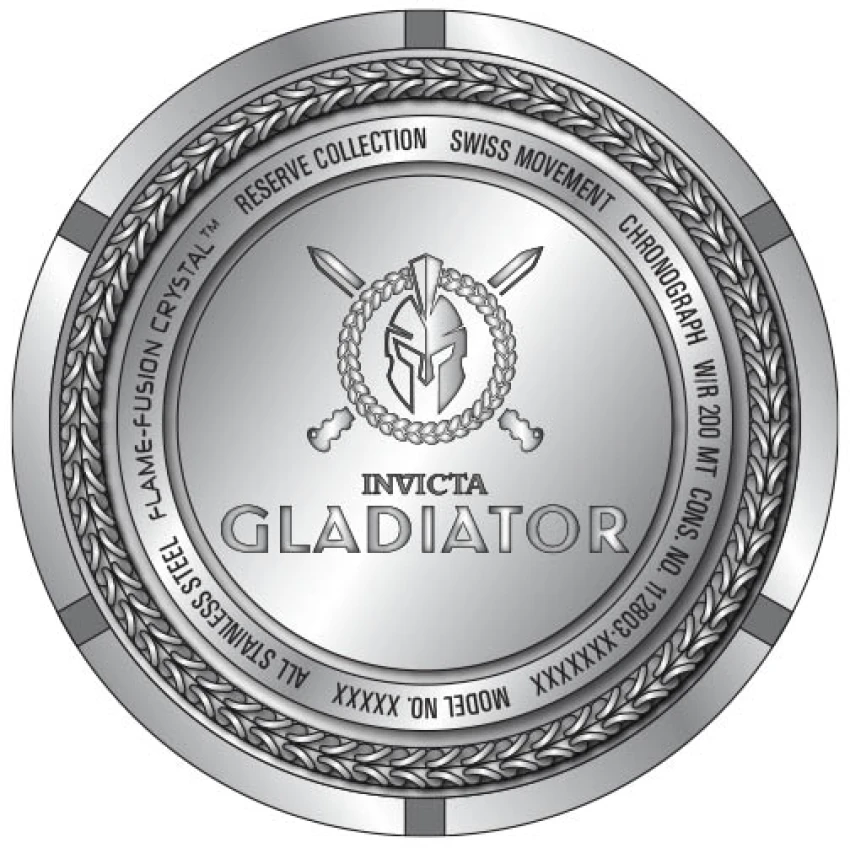 Мужские часы Invicta Reserve Gladiator 2.92 Carat Diamond Swiss Ronda Z60 Caliber - 58.3mm, Gold (37344), цвет: Золотой — фото 3