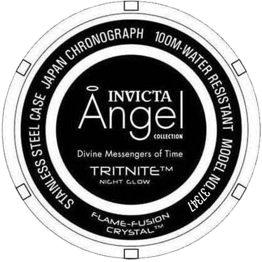 Женские часы Invicta Angel Zenthia - 40mm. Steel, White (37347), цвет: Стальной / Белый — фото 3