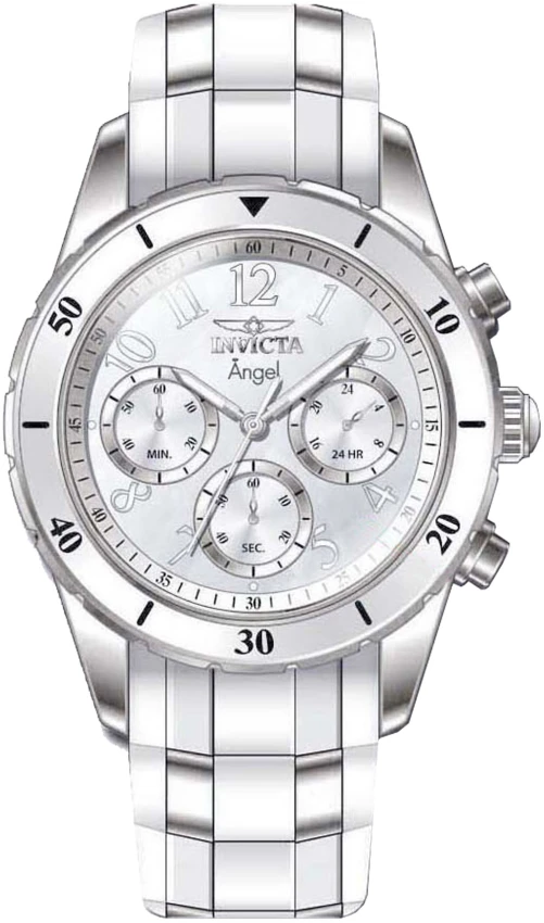 Женские часы Invicta Angel Zenthia - 40mm. Steel, White (37347), цвет: Стальной / Белый — фото 2