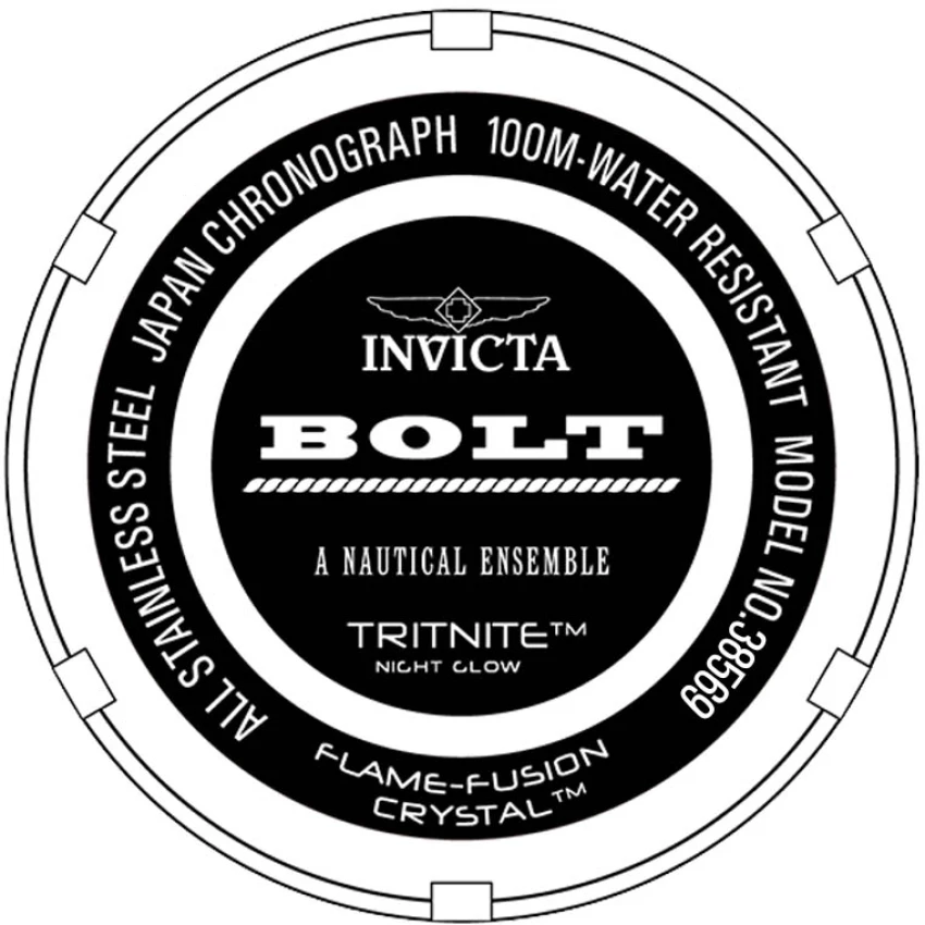 Мужские часы Invicta Bolt Watch - 50mm, Steel (38569), цвет: Стальной — фото 3