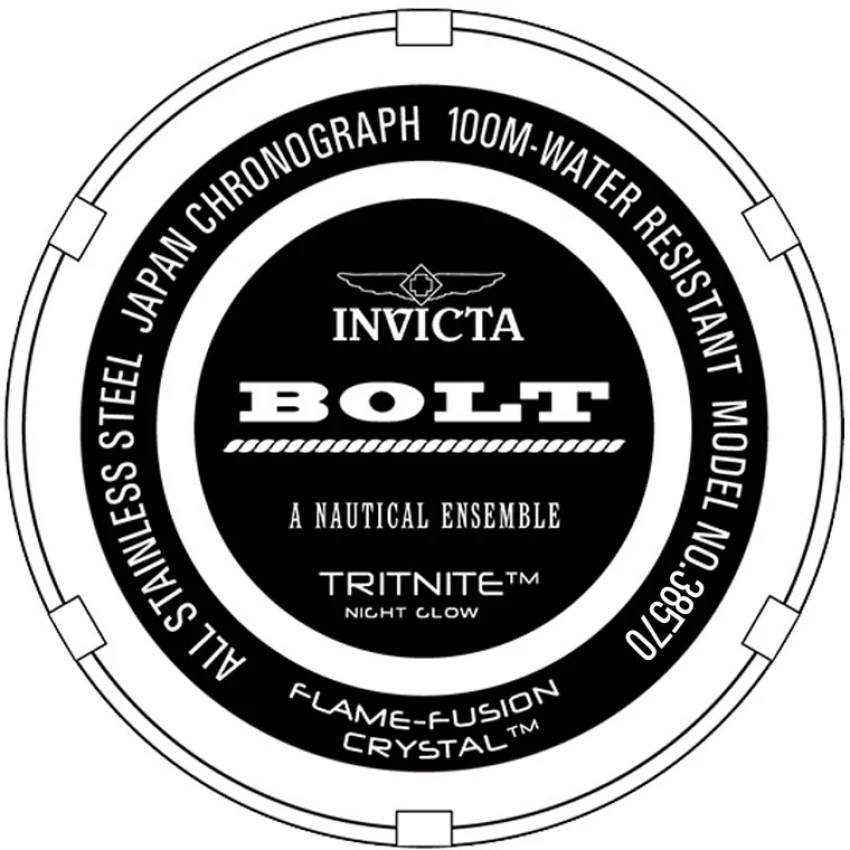 Мужские часы Invicta Bolt Watch - 50mm, Gold (38570), цвет: Золотой — фото 3