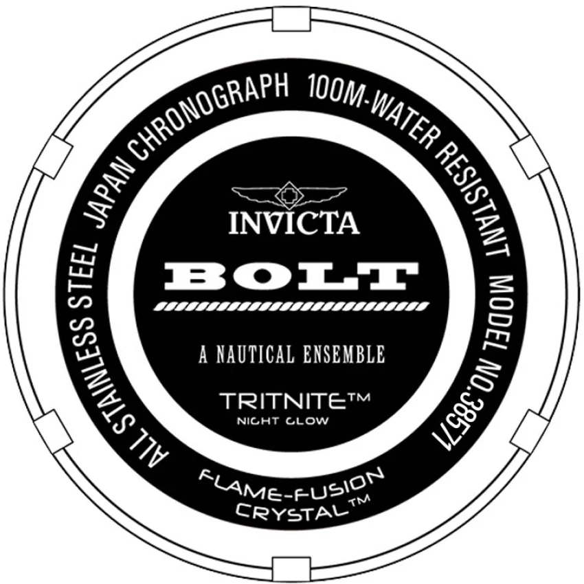 Мужские часы Invicta Bolt Watch - 50mm, Gold, Steel (38571), цвет: Золотой / Стальной — фото 3