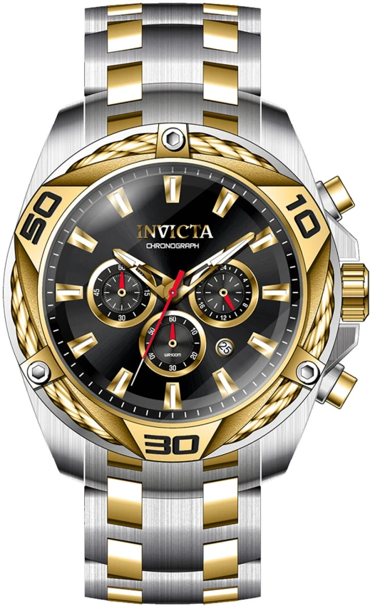 Мужские часы Invicta Bolt Watch - 50mm, Gold, Steel (38571), цвет: Золотой / Стальной — фото 2