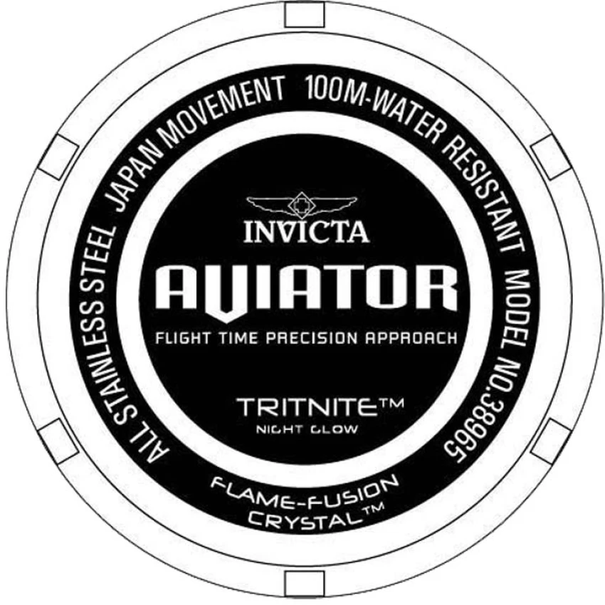 Мужские часы Invicta Aviator Storm Watch - 45mm. Steel (38965), цвет: Стальной — фото 3
