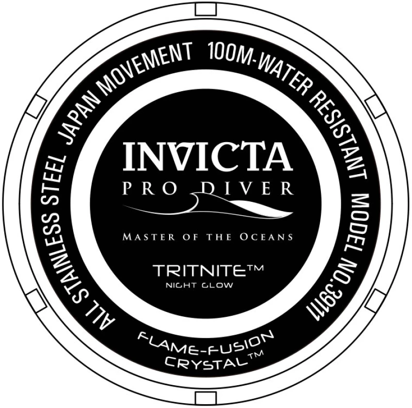 Мужские часы Invicta Pro Diver Watch - 50mm, Gold (39111), цвет: Золотой — фото 2