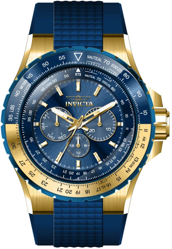 Мужские часы Invicta Aviator Skyshock Watch - 50mm. Blue (39309), цвет: Синий — фото 2