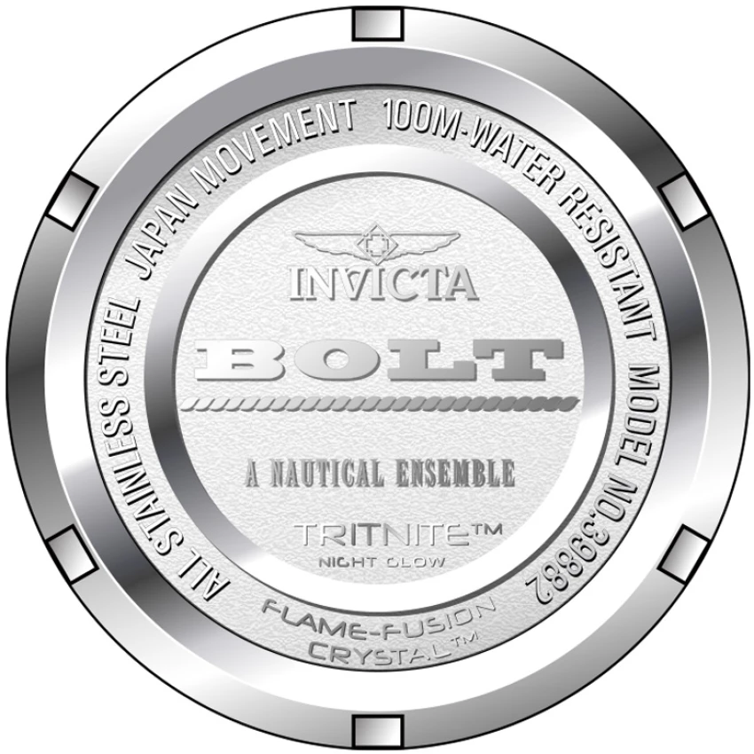 Женские часы Invicta Bolt 0.05 Carat Diamond Watch - 36.5mm, Gold, Steel (39882), цвет: Золотой / Стальной — фото 2