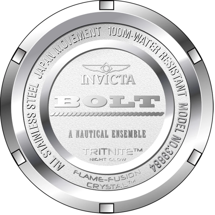Мужские часы Invicta Bolt 0.05 Carat Diamond Watch - 42mm, Gold (39884), цвет: Золотой — фото 2