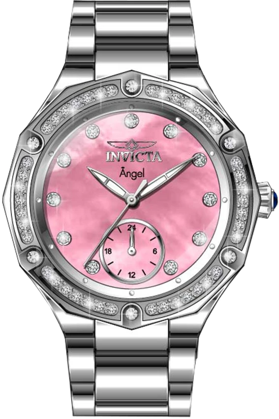 Женские часы Invicta Angel Watch w/ Mother of Pearl Dial - 35mm, Steel (40373), цвет: Стальной — фото 2