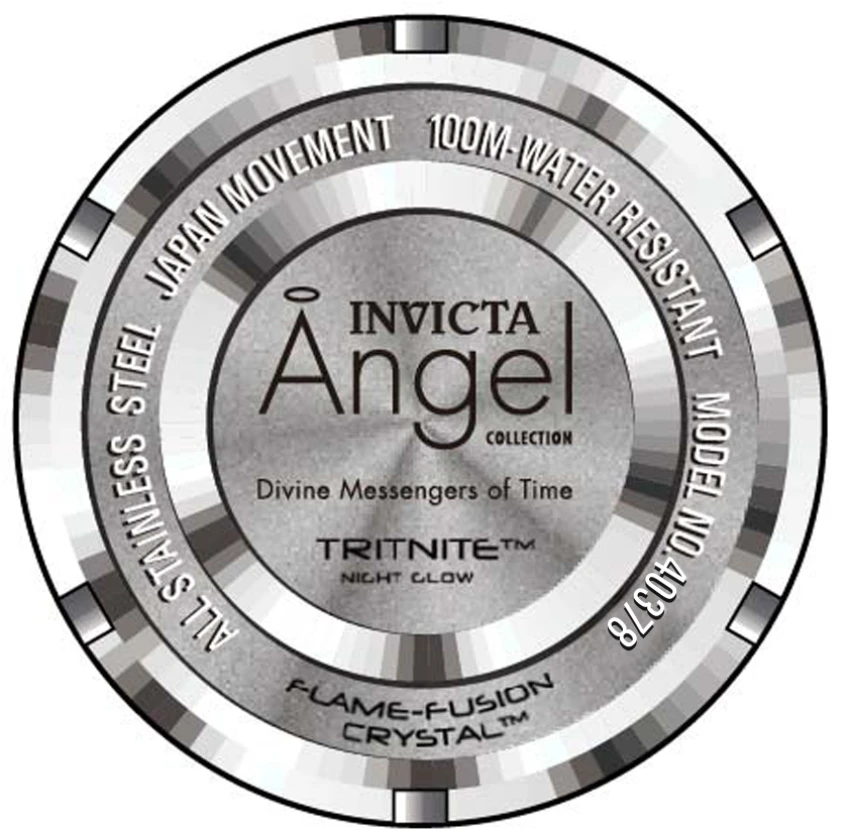 Женские часы Invicta Angel Watch w/ Mother of Pearl Dial - 35mm, Steel, Gold (40378), цвет: Стальной / Золотой — фото 3