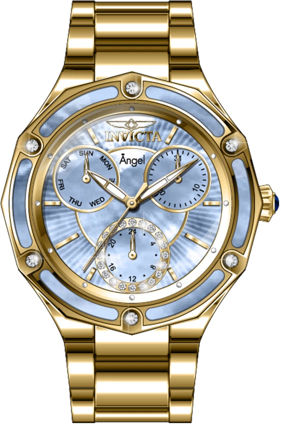Женские часы Invicta Angel Watch w/ Mother of Pearl Dial - 35mm, Gold (40382), цвет: Золотой — фото 2