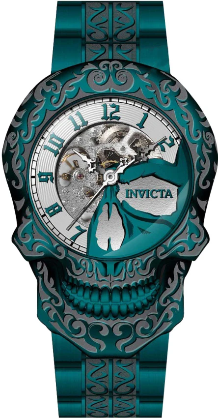 Мужские часы Invicta Artist Craniox Automatic - 50.5mm, Green (40759), цвет: Зелёный — фото 2