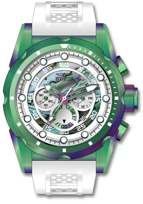 Мужские часы Invicta Speedway Watch w/ Abalone Dial - 50mm, White (41561), цвет: Белый — фото 2