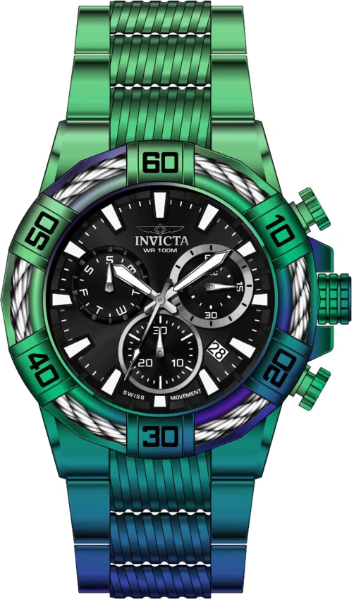 Мужские часы Invicta Bolt Hydroplated Vextrum Swiss Ronda Z60 Caliber Watch - 51mm, Iridescent (43635) — фото 2