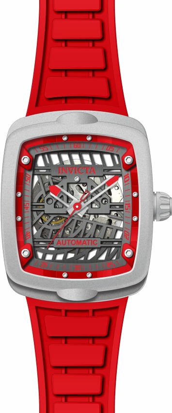 Мужские часы Invicta S1 Rally Skeleton Diablo Solid Titanium Automatic Watch - 44mm. Red (44215), цвет: Красный — фото 2