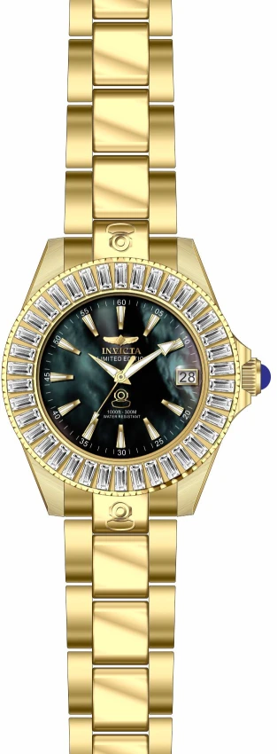 Женские часы Invicta Pro Diver Luvior Automatic Watch w/ Mother of Pearl Dial - 38mm, Gold (44319), цвет: Золотой — фото 2