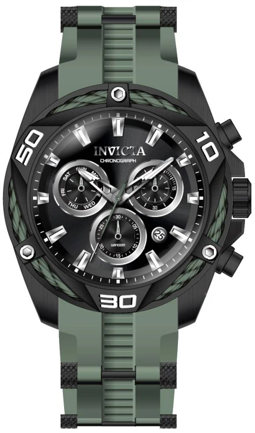 Мужские часы Invicta Bolt Duskral Watch - 50mm, Green, Black (44539), цвет: Зелёный / Чёрный — фото 2