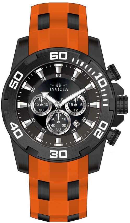 Мужские часы Invicta Pro Diver Scuba Watch - 50mm, Orange, Black (44550), цвет: Оранжевый / Чёрный — фото 2