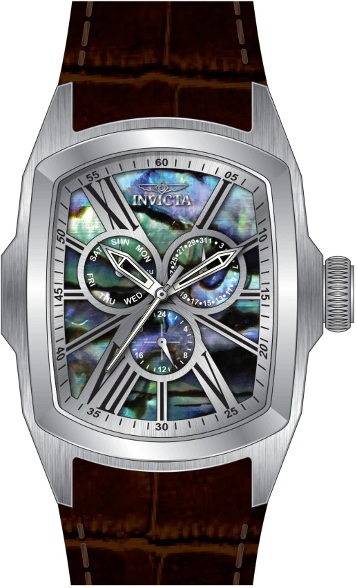 Мужские часы Invicta Lupah Chromalis Watch w/ Abalone Dial - 46.8mm. Brown (45628), цвет: Коричневый — фото 2