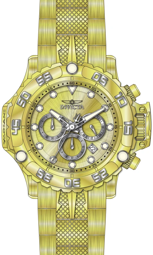 Мужские часы Invicta Subaqua Poseidon Watch - 55.4mm. Gold (47184), цвет: Золотой — фото 3
