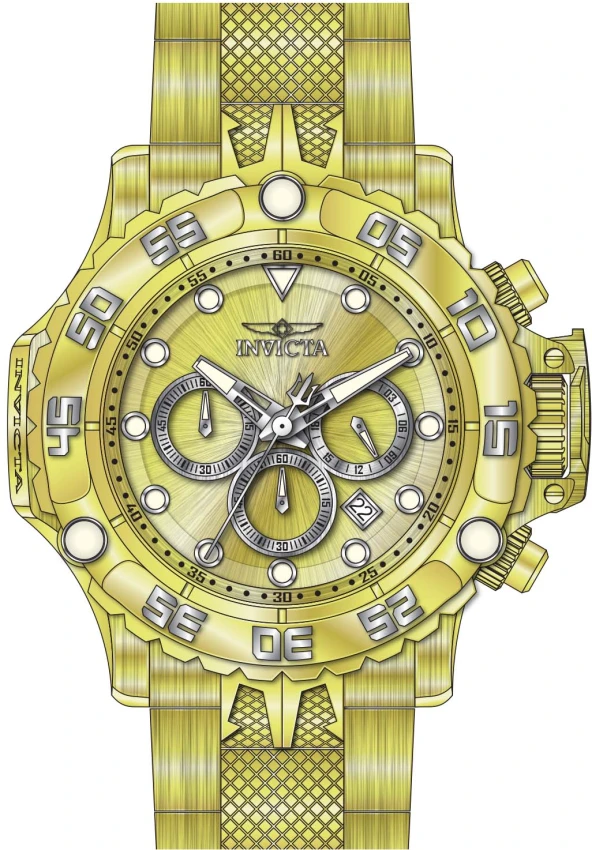 Мужские часы Invicta Subaqua Poseidon Watch - 55.4mm. Gold (47184), цвет: Золотой — фото 2