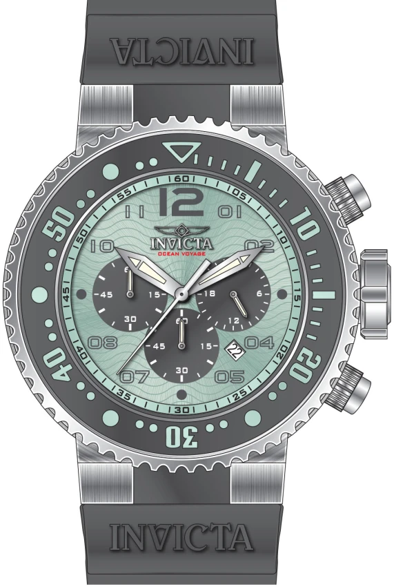 Мужские часы Invicta Pro Diver Crew Watch - 52mm. Grey (47196), цвет: Серый — фото 2