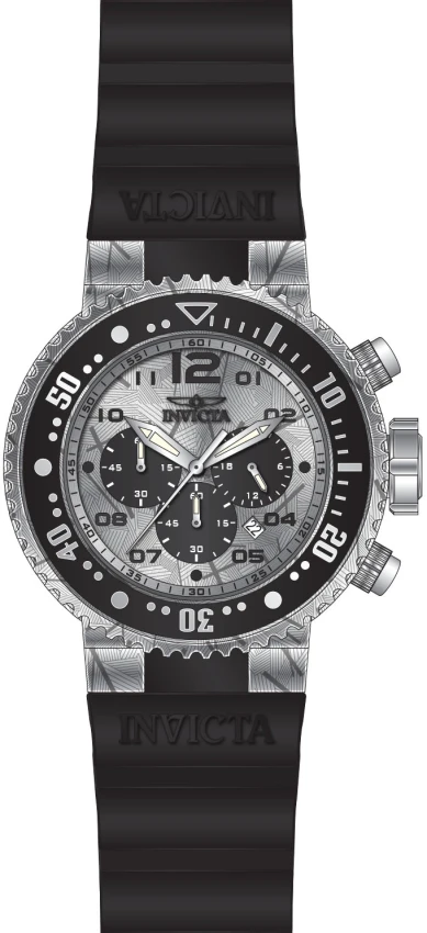 Мужские часы Invicta Pro Diver Crew Laser Etched Watch - 52mm. Black (47198), цвет: Чёрный — фото 3