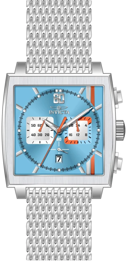 Мужские часы Invicta S1 Rally Cuadro Watch - 45mm, Steel (47245), цвет: Стальной — фото 2