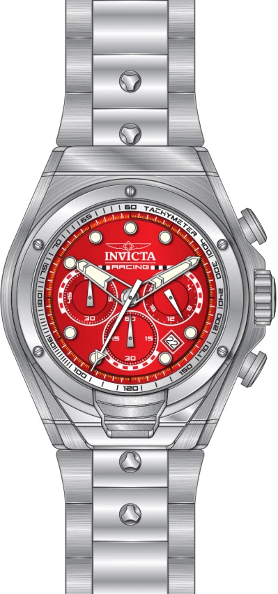 Мужские часы Invicta Racing RedLine - 48mm. Steel (47744), цвет: Стальной — фото 3