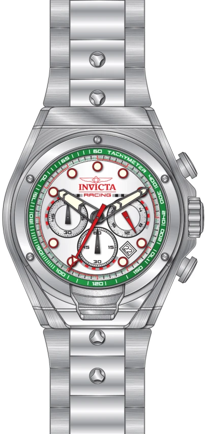 Мужские часы Invicta Racing RedLine Watch - 48mm. Steel (47746), цвет: Стальной — фото 3
