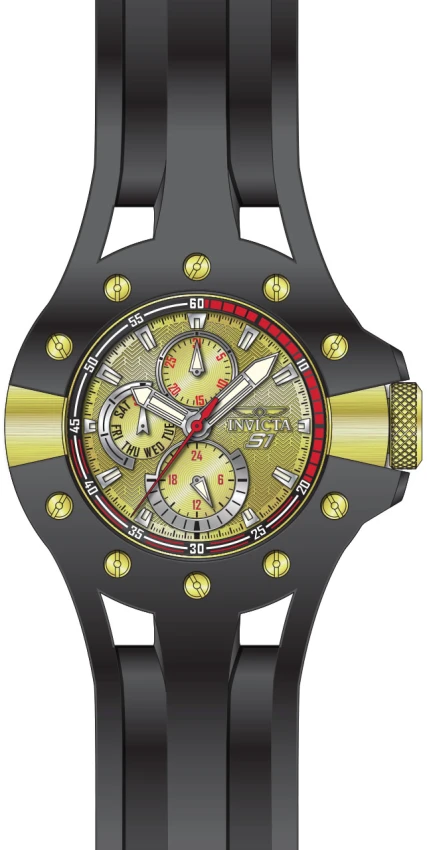 Мужские часы Invicta S1 Rally Splitter - 49mm. Black (48126), цвет: Чёрный — фото 3