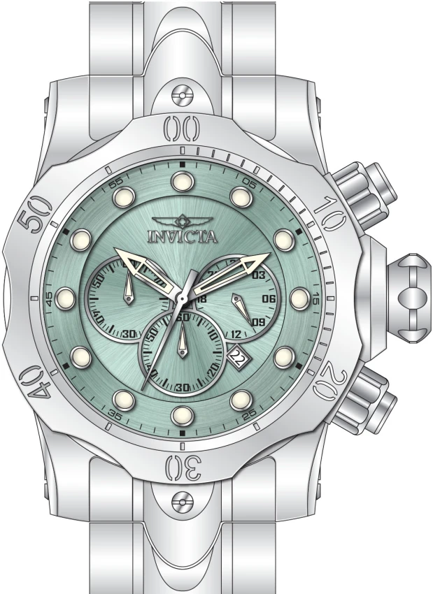 Мужские часы Invicta Venom Ghost - 53.7mm, Aqua Plating, Steel (48222), цвет: Бирюзовый / Стальной — фото 2