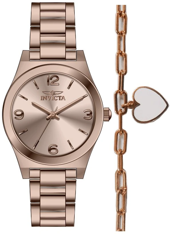 Женские часы Invicta Angel Watch - 30mm, Rose Gold With Bracelet Set (48248), цвет: Золотой — фото 2